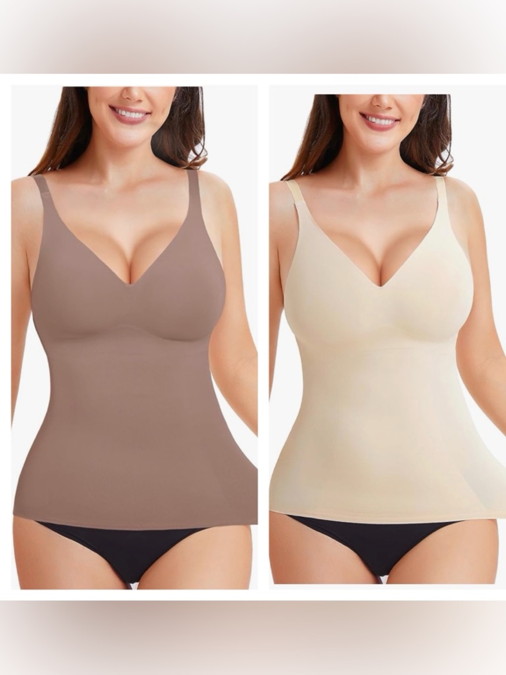 XL/NWT Compression Tank Top Tummy Control Shapewear Seamless V-Neck Camisole Top